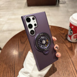 Gyroscope Stress Reliever Case For Samsung Galaxy S24 Ultra S23+ Plus 5G Magnetic Cover 360 Rotation Stand Luxury Plain New 2024