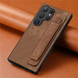 Wrist Strap Leather Phone Case for Samsung Galaxy S24 Ultra S23 S22 S21 S20 FE S10 Plus Note 20 M14 M53 M33 M13 M32 Holder Cover
