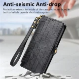 Lanyard Leather Zipper Wallet Phone Case For Samsung Galaxy S24 S23 Ultra S22 S21 FE S20 Plus A55 A35 A15 A54 A34 A14 Flip Cover