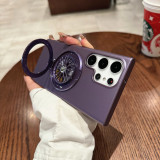 Gyroscope Stress Reliever Case For Samsung Galaxy S24 Ultra S23+ Plus 5G Magnetic Cover 360 Rotation Stand Luxury Plain New 2024