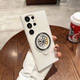 Gyroscope Stress Reliever Case For Samsung Galaxy S24 Ultra S23+ Plus 5G Magnetic Cover 360 Rotation Stand Luxury Plain New 2024