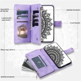 Crossbody Leather Flip Case for Samsung Galaxy S24 S23 Ultra S22 Plus S21 S20 FE S10 Note 20 Lanyard Zip Wallet Card Phone Cover