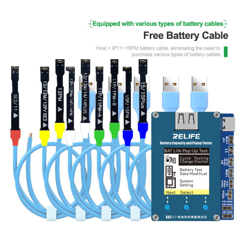 RELIFE XA2 Pro Battery Efficiency Life Pop-up Tester Supports The Battery Pop-up Function of All Models for iphone 11-15 Series