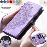 Crossbody Leather Flip Case for Samsung Galaxy S24 S23 Ultra S22 Plus S21 S20 FE S10 Note 20 Lanyard Zip Wallet Card Phone Cover