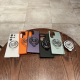 Gyroscope Stress Reliever Case For Samsung Galaxy S24 Ultra S23+ Plus 5G Magnetic Cover 360 Rotation Stand Luxury Plain New 2024