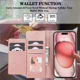 Mirror Crossbody Leather Wallet Card Phone Case for Samsung Galaxy S24 Ultra S23 Plus S22 S21 S20 FE S10 Note 20 Lanyard Cover