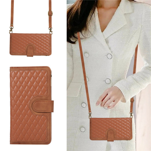 Lanyard Leather Zipper Wallet Card Phone Case For Samsung Galaxy S24 Ultra S23 Plus S21 FE S10 Note 20 10 Crossbody Flip Cover