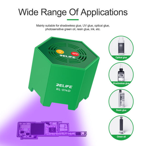 RELIFE RL-014D Smart UV Curing Lamp High Power Fast Curing,Type-C Interface Power Supply for UV Gue Repair Tools