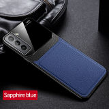 Luxury Leather Hybrid Rubber Phone Case For Samsung Galaxy S24 Ultra S22 S23 S20 Plus FE Note 20 Screen Lens Protect Hard Cover