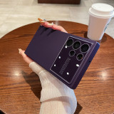 Liquid Silicone Phone Case Large Window Lens Funda For Samsung Galaxy S24 Ultra S23 S22 Ultra Camera Protect Matte Cover