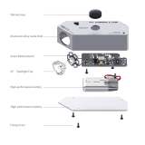 2UUL SG05 Portable Rechargeable UV Dual Core Rapid Curing Lamp for Mobile Phone Maintenance UV Smart Green Oil UV Lamp Tool