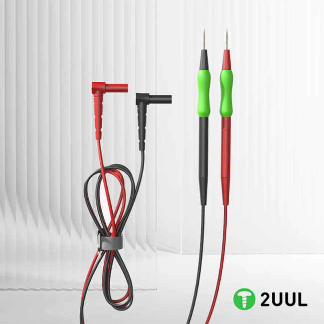 2UUL MT01 Digital Multimeter Test Probe Pen with Dust Protection Plug Gold-plated Sharp Multi Meter Test Wire Pen Cable