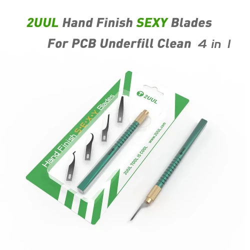 2UUL 4 In 1 Hand Finish Sexy Blades For Pcb Underfill Clean Multifunctioal BGA Chip Motherboard Glue Cleaning Scraping Pry Knife
