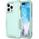 Hybrid Armor Shockproof Phone Case For iPhone 17 Air 16 11 12 13 14 15 16 Pro Max XR 8 7 Plus SE 2022 Non-slip TPU Frame Plastic Back Cover
