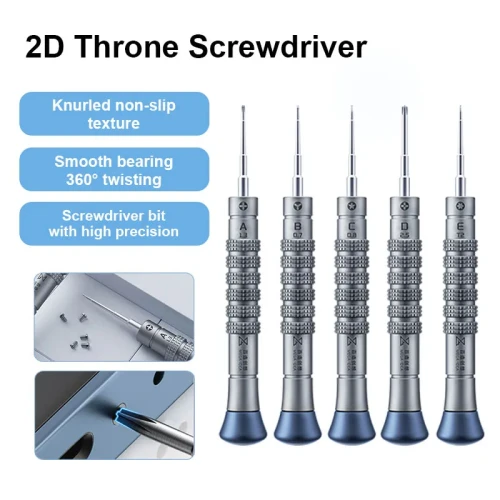 Qianli Mega-idea 2D Throne High Precision Magnetic Screwdriver Bit Set Aluminum Alloy Non-slip Screwdriver Kit Tools For Phone