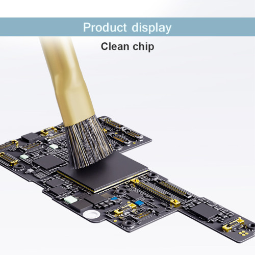 QIANLI 012 iHilt Low Gravity Center Steel /Fur Brush High Temperature Resistance Motherboard Chip Glue Removal Cleaning Brush