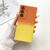 For Samsung Galaxy S24 S23 Ultra Plus + S22 S21 S20 FE Magnetic Phone Case Camera Lens Protector Soft Silicone Shockproof Cover
