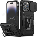 Case For iPhone 17 Air 16 15 14 13 12 11 Pro XS Max Plus XR 8 7 Plus SE 2022 2020 Ring Stand Armor Anti-fall Slide Camera Kickstand Cover