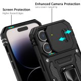 Case For iPhone 17 Air 16 15 14 13 12 11 Pro XS Max Plus XR 8 7 Plus SE 2022 2020 Ring Stand Armor Anti-fall Slide Camera Kickstand Cover