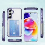 For Samsung Galaxy S24 Ultra Plus + Wallet Clear Protective Phone Case with Credit Card Holder Shockproof Transparent Cover