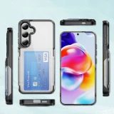 For Samsung Galaxy S24 Ultra Plus + Wallet Clear Protective Phone Case with Credit Card Holder Shockproof Transparent Cover
