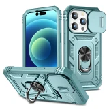 Design Case For iPhone 17 Air 16 15 14 Pro Max 13 12 11 Pro XR X 360 Full Body Rugged Protective Slide Camera Stand Protection Ring Cover