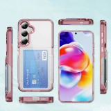 For Samsung Galaxy S24 Ultra Plus + Wallet Clear Protective Phone Case with Credit Card Holder Shockproof Transparent Cover