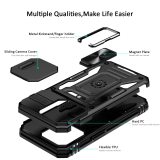 Case For iPhone 17 Air 16 15 14 13 12 11 Pro XS Max Plus XR 8 7 Plus SE 2022 2020 Ring Stand Armor Anti-fall Slide Camera Kickstand Cover