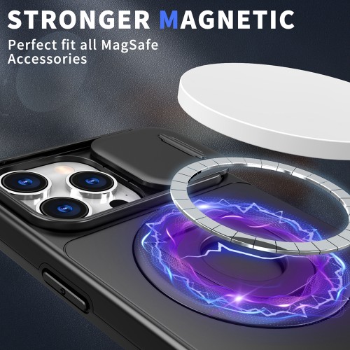 iPhon 16 Magnetic Case for Funda iPhone 16 15 14 13 12 11 Pro Max 7 8 Plus X XR XS Cases Protector Camera Phone Holder Back Cover