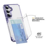 For Samsung Galaxy S24 Ultra Plus + Wallet Clear Protective Phone Case with Credit Card Holder Shockproof Transparent Cover