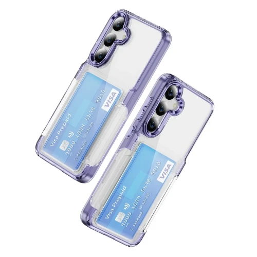 For Samsung Galaxy S24 Ultra Plus + Wallet Clear Protective Phone Case with Credit Card Holder Shockproof Transparent Cover