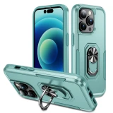 Heavy Duty Armor Shockproof Phone Case For iPhone 17 Air 11 12 13 14 15 Pro Max Xs XR X 8 7 SE 2022 Metal Ring Holder Back Cover Fundas