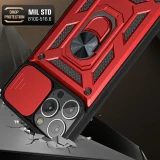 Slide Camera Lens Protector Armor Case For iPhone 17 Air 16 15 13 14 Plus 11 12 Pro Max Mini  Military Grade Bumpers Ring Cover