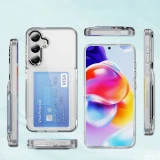 For Samsung Galaxy S24 Ultra Plus + Wallet Clear Protective Phone Case with Credit Card Holder Shockproof Transparent Cover