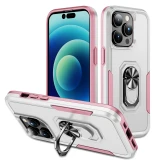 Heavy Duty Armor Shockproof Phone Case For iPhone 17 Air 11 12 13 14 15 Pro Max Xs XR X 8 7 SE 2022 Metal Ring Holder Back Cover Fundas