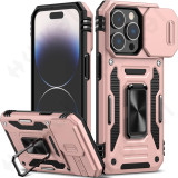 Case For iPhone 17 Air 16 15 14 13 12 11 Pro XS Max Plus XR 8 7 Plus SE 2022 2020 Ring Stand Armor Anti-fall Slide Camera Kickstand Cover