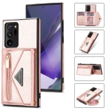 Long Lanyard Zipper Wallet Card Case For Samsung Galaxy S24 Ultra S23 FE S21 Plus S20 A54 A53 A13 A52 Flip Leather Cover Coque