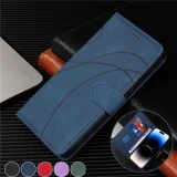 Dream Line Flip S24+ Phone Case For Samsung Galaxy S24 Ultra S23 FE S22 Plus S24Plus 5G Holder Wallet Leather Cover Phone Bags