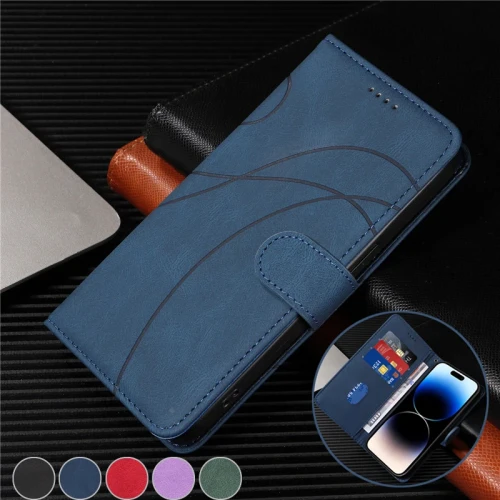 Dream Line Flip S24+ Phone Case For Samsung Galaxy S24 Ultra S23 FE S22 Plus S24Plus 5G Holder Wallet Leather Cover Phone Bags