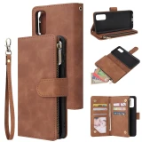 Flip Leather Case For Samsung S24 Ultra S23 FE S22 S21 S20 Plus S10 Zipper Wallet Card Cover For Galaxy Note 20 10 9 Coque Etui