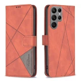 Luxury Leather Phone Case on For Samsung Galaxy S24+ S23 FE S22 Ultra S 24 Plus S22Plus 5G Coque Magnetic Wallet Flip Cover Etui