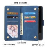 Flip Leather Case For Samsung S24 Ultra S23 FE S22 S21 S20 Plus S10 Zipper Wallet Card Cover For Galaxy Note 20 10 9 Coque Etui