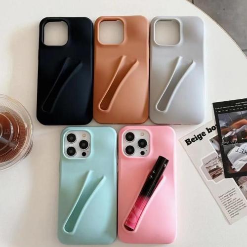 2024 New Design Lip Gloss Lipstick Lip Balm 3D Make-Up Silicone Phone Case for iPhone 15 14 13 12 Pro Max Lipgloss Holder Cover