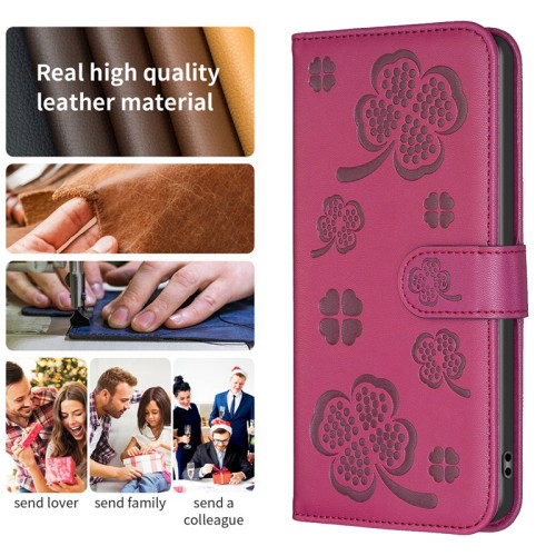 Wallet Four Leaf Cover Printed Magnetic Leather Case For Samsung Galaxy S24 S23 Ultra S22 S21 S20 FE S10 A71 A54 A51 A34 A14