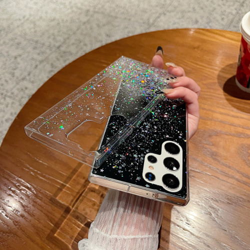 Luxury Transparent Glitter Bling Soft Case For Samsung Galaxy S24 23 22 21 Plus Ultra Shockproof Cover