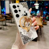 Magsafe Magnetic Phone Case For Samsung Galaxy S24 S23 Plus S22 Ultra A54 A14 Bling Butterfly Holder Ultra-thin Shockproof Cover