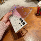 Luxury Transparent Glitter Bling Soft Case For Samsung Galaxy S24 23 22 21 Plus Ultra Shockproof Cover