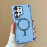 Hybrid Bumper Shockproof Matte Clear Magnetic for Magsafe Wireless Charging Case For Samsung S24 S22 S23 Ultra Plus Cover