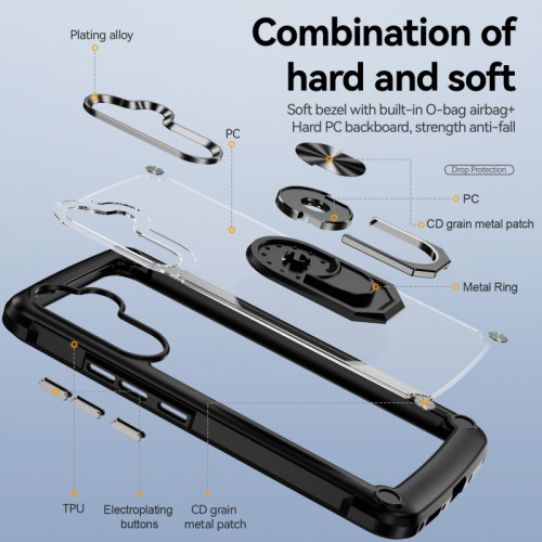 Luxury Transparent Phone Case For Samsung Galaxy S24 S23 S22 S21 Ultra Plus S20FE 5G A12 A14 4G 5G A15 Silicone Protective Cover