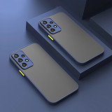 Matte Black Transparent Shockproof Case For Samsung Galaxy S24 S23 S22 S21 Ultra Plus A34 A54 5G Luxury Camera Protective Cover